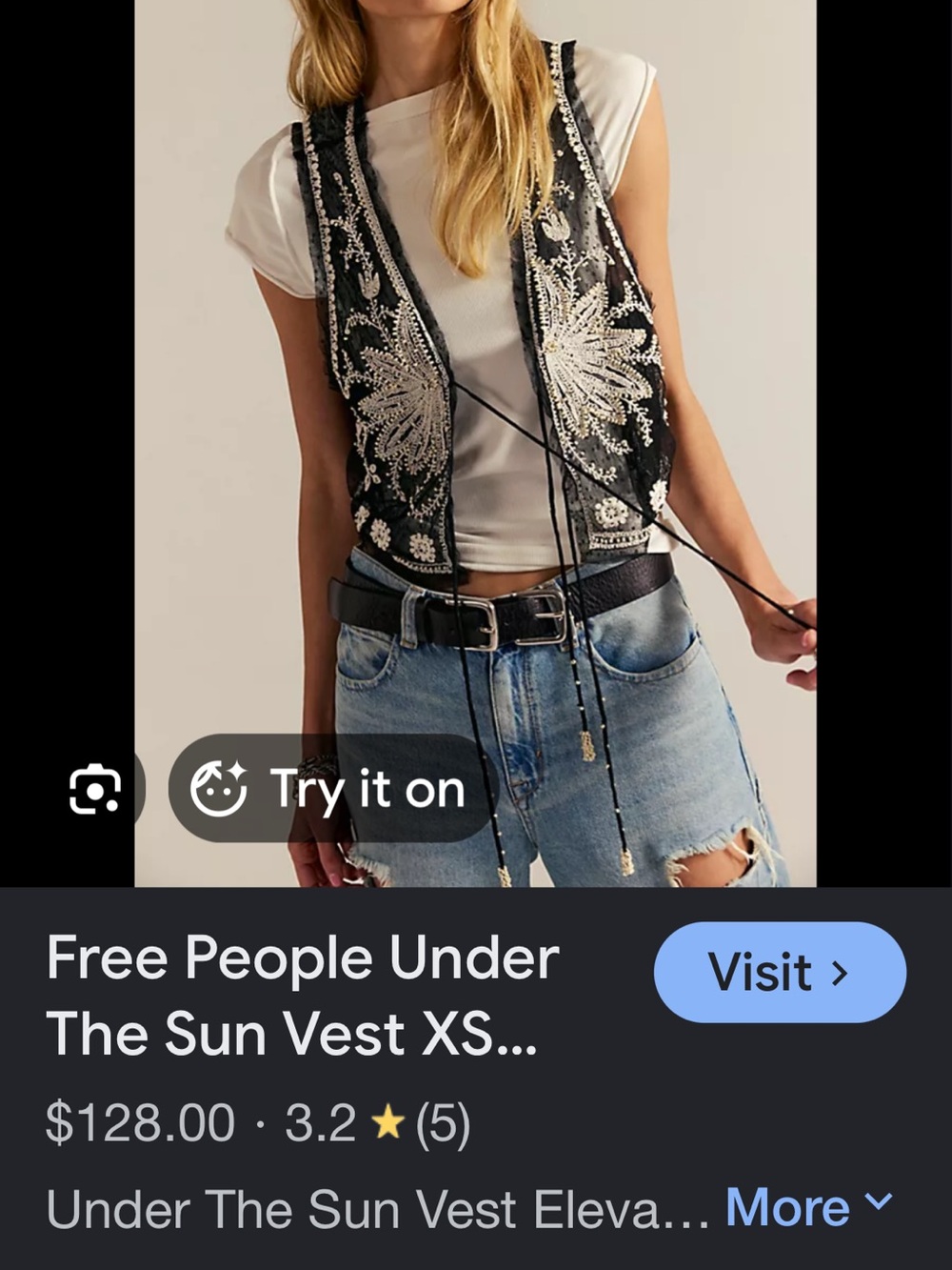Free People Black Sheer Metallic Knit Top